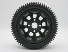 Load image into Gallery viewer, IN-STOCK NOW. BRP Tires: Mini Pin Spikes | 3" Wide 6" Wheel  Made to ensure no ballooning! Therefore, these tires will not blow out due to centrifugal forces, as compared to foam tires competitors.  Performs effectively on hard-packed dirt or semi-loose gravel and similar surfaces.  Recommended for 1/5 scale RC cars. Will require BRP hub adapter or Top Level RC hub adapter.