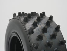 Load image into Gallery viewer, IN-STOCK NOW. BRP Tires: Tall Super Spikes | 3" Wide 190mm / 7.5" Wheel. Made to ensure no ballooning! Therefore, these tires will not blow out due to centrifugal forces, as compared to foam tires competitors. Recommended for 1/5 scale RC cars. Will require BRP hub adapter or Top Level RC hub adapter.