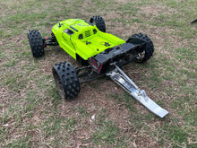 Load image into Gallery viewer, Best 6061 aluminum Arrma Kraton 8S / Outcast 8S Wheelie Bar Kit (Off-Road Drag Racing) on the market. Highest quality, precision machining, and Top Level performance. All parts are in raw form, machining marks will be present.