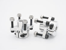 Load image into Gallery viewer, These are BRP Wheel Hub Adapters (Drag Race - Made for 1/2 inch Axle). Fits most cars with a 12mm axle. Made from 6061 aluminum. 76g each. Set of 2.  Includes:  (2) BRP Wheel Hub Adapters (12mm Universal Axle Clamp) (12) Socket head bolts (8) Nuts
