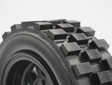 Load image into Gallery viewer, IN-STOCK NOW. BRP Tires: Knobbies | 2&quot; Wide Standard 6.5&quot; Wheel.  Made to ensure no ballooning! Therefore, these tires will not blow out due to centrifugal forces, as compared to foam tires competitors.  Recommended for 1/5 scale RC cars. Will require BRP hub adapter or Top Level RC hub adapter.
