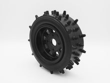 Load image into Gallery viewer, IN-STOCK NOW. BRP Tires: Super Spikes | 2&quot; Wide Standard 7&quot; Wheel.  Made to ensure no ballooning! Therefore, these tires will not blow out due to centrifugal forces, as compared to foam tires competitors.  Recommended for 1/5 scale RC cars. Will require BRP hub adapter or Top Level RC hub adapter.  Includes (1) BRP Tire.
