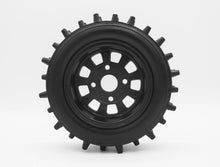 Load image into Gallery viewer, IN-STOCK NOW. BRP Tires: Super Spikes | 2&quot; Wide Standard 7&quot; Wheel.  Made to ensure no ballooning! Therefore, these tires will not blow out due to centrifugal forces, as compared to foam tires competitors.  Recommended for 1/5 scale RC cars. Will require BRP hub adapter or Top Level RC hub adapter.  Includes (1) BRP Tire.
