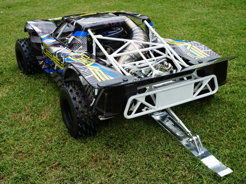 Best 6061 aluminum LOSI 5T 1.0 & 2.0 Wheelie Bar Kit (Off-Road Drag Racing) on the market. Highest quality, precision machining, and Top Level performance. All parts are in raw form, machining marks will be present.