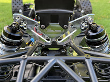 Load image into Gallery viewer, Best 6061 aluminum LOSI 5T 3.0 Rear Shock Tower Upgrade on the market. Highest quality, precision machining, and Top Level performance. All parts are in raw form, machining marks will be present.
