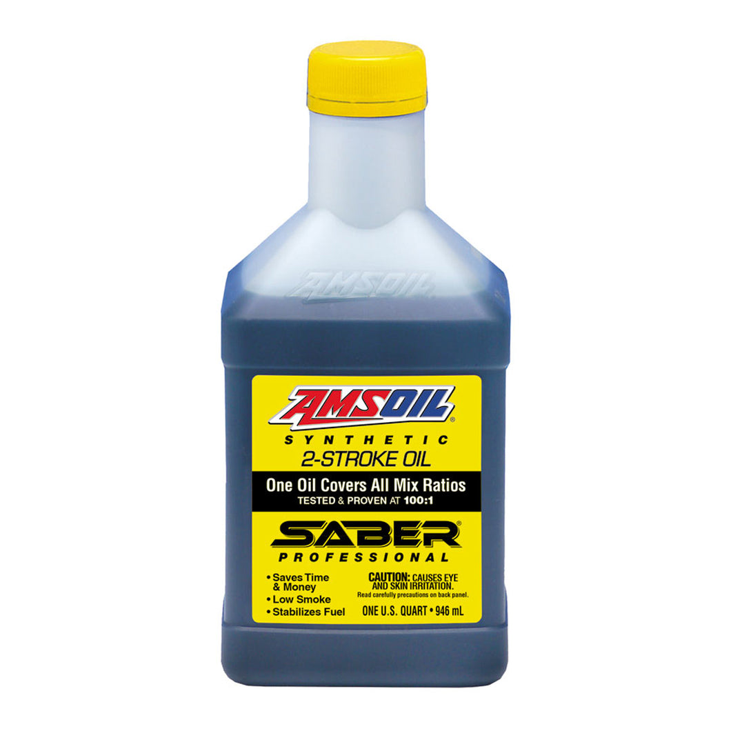 AMSOIL - SABER - Excellent lubricity and cleanliness
Controls friction and helps prevent wear, plug fouling, ring sticking and exhaust-port blocking
Smokeless – delivers fewer emissions at 100:1
Stabilizes fuel during storage
Delivers outstanding protection and performance at lean mix ratios