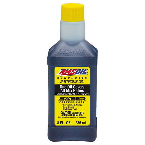 AMSOIL - SABER - Excellent lubricity and cleanliness
Controls friction and helps prevent wear, plug fouling, ring sticking and exhaust-port blocking
Smokeless – delivers fewer emissions at 100:1
Stabilizes fuel during storage
Delivers outstanding protection and performance at lean mix ratios
